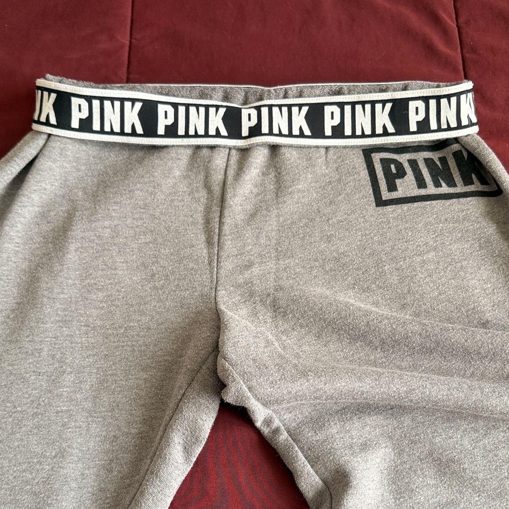 PINK Victoria's Secret Kids Light Gray Joggers - Picture 3 of 5